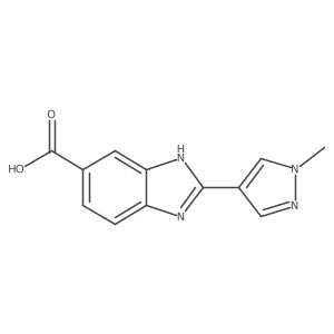2-(1-methyl-1H-pyrazol-4-yl)-1H-1,3-benzodiazole-6-carboxylic acid Structure