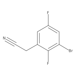 3-Bromo-2,5-difluorobenzeneacetonitrile结构式
