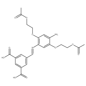 5-[2-[2,5-Bis[2-(acetyloxy)ethoxy]-4-aminophenyl]diazenyl]-1,3-benzenedicarboxylic acid Structure