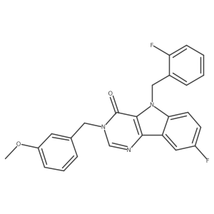 8-fluoro-5-(2-fluorobenzyl)-3-(3-methoxybenzyl)-3H-pyrimido[5,4-b]indol-4(5H)-one Structure