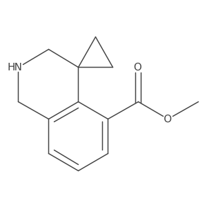 Methyl 2',3'-dihydro-1'H-spiro[cyclopropane-1,4'-isoquinoline]-5'-carboxylate Structure