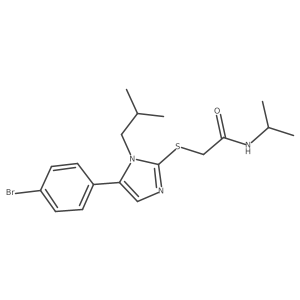 2-{[5-(4-bromophenyl)-1-(2-methylpropyl)-1H-imidazol-2-yl]sulfanyl}-N-(propan-2-yl)acetamide Structure
