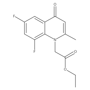 Ethyl 2-(6,8-difluoro-2-methyl-4-oxoquinolin-1(4H)-yl)acetate结构式