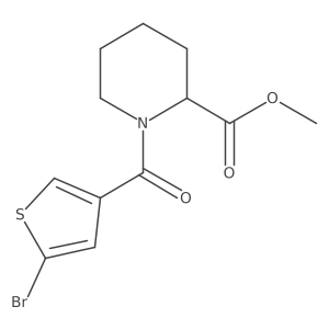 Methyl 1-(5-bromothiophene-3-carbonyl)piperidine-2-carboxylate结构式