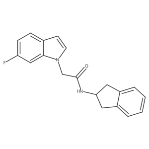 N-(2,3-dihydro-1H-inden-2-yl)-2-(6-fluoro-1H-indol-1-yl)acetamide Structure