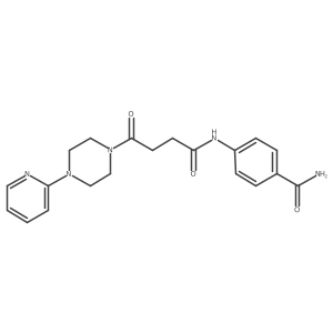 4-({4-Oxo-4-[4-(2-pyridyl)piperazino]butanoyl}amino)benzamide Structure