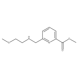Methyl 6-(((2-(methylthio)ethyl)amino)methyl)picolinate结构式