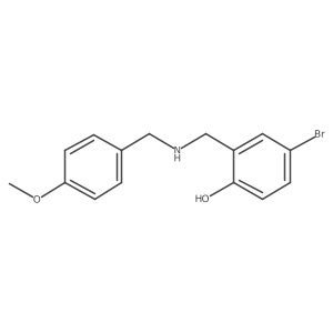 4-Bromo-2-{[(4-methoxybenzyl)amino]methyl}phenol Structure