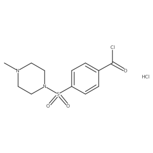 4-[(4-Methylpiperazin-1-yl)sulfonyl]benzoyl chloride hydrochloride Structure
