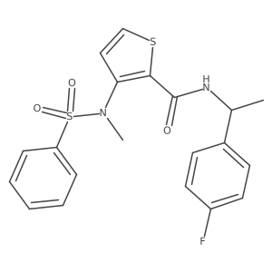 N-[1-(4-fluorophenyl)ethyl]-3-[methyl(phenylsulfonyl)amino]thiophene-2-carboxamide结构式