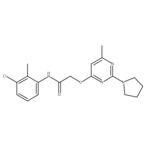 N-(3-chloro-2-methylphenyl)-2-{[6-methyl-2-(pyrrolidin-1-yl)pyrimidin-4-yl]oxy}acetamide Structure