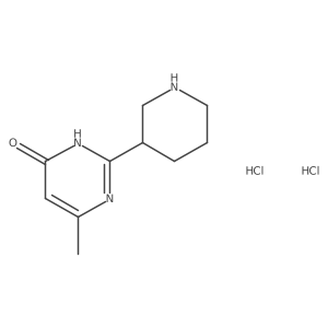 6-Methyl-2-(piperidin-3-yl)pyrimidin-4-ol dihydrochloride结构式
