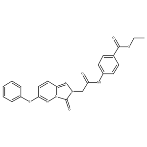 ethyl 4-{2-[3-oxo-6-(phenylsulfanyl)-2H,3H-[1,2,4]triazolo[4,3-b]pyridazin-2-yl]acetamido}benzoate结构式
