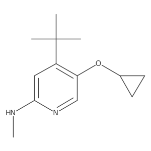 4-Tert-butyl-5-cyclopropoxy-N-methylpyridin-2-amine结构式
