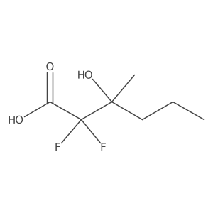 2,2-Difluoro-3-hydroxy-3-methylhexanoic acid结构式