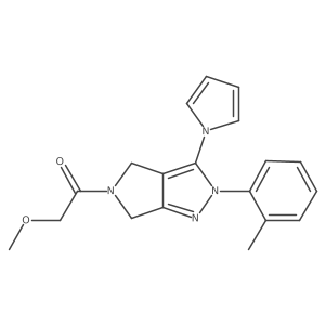 1-(3-(1H-pyrrol-1-yl)-2-(o-tolyl)pyrrolo[3,4-c]pyrazol-5(2H,4H,6H)-yl)-2-methoxyethanone结构式