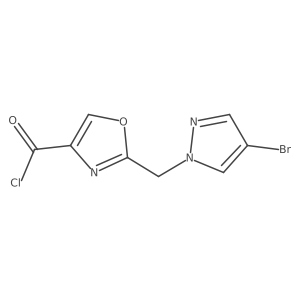 2-(4-Bromo-pyrazol-1-ylmethyl)-oxazole-4-carbonyl chloride结构式