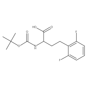 (S)-2-((tert-Butoxycarbonyl)amino)-4-(2,6-difluorophenyl)butanoic acid结构式