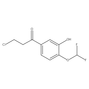 1-Propanone, 3-chloro-1-[4-(difluoromethoxy)-3-hydroxyphenyl]-结构式