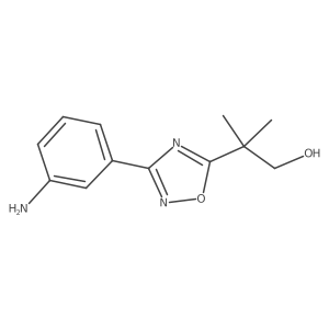 2-[3-(3-Aminophenyl)-1,2,4-oxadiazol-5-yl]-2-methylpropan-1-ol Structure