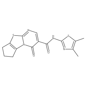 N-(4,5-dimethylthiazol-2-yl)-4-oxo-4,6,7,8-tetrahydrocyclopenta[4,5]thiazolo[3,2-a]pyrimidine-3-carboxamide Structure