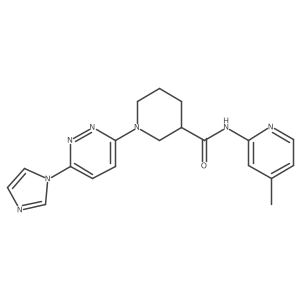 1-(6-(1H-imidazol-1-yl)pyridazin-3-yl)-N-(4-methylpyridin-2-yl)piperidine-3-carboxamide结构式