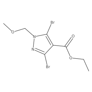 Ethyl 3,5-dibromo-1-(methoxymethyl)-1H-pyrazole-4-carboxylate Structure