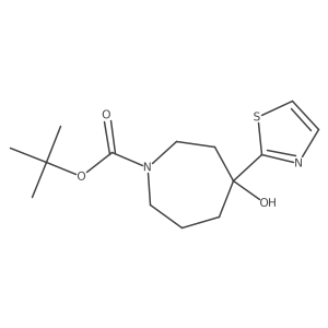 Tert-butyl 4-hydroxy-4-(1,3-thiazol-2-yl)azepane-1-carboxylate Structure