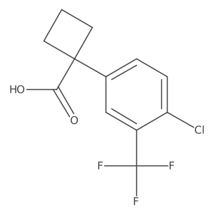 1-[4-Chloro-3-(trifluoromethyl)phenyl]cyclobutane-1-carboxylic acid结构式