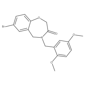 7-bromo-4-(2,5-dimethoxybenzyl)-4,5-dihydro-1,4-benzoxazepin-3(2H)-one Structure