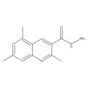 2,5,7-Trimethylquinoline-3-carbohydrazide Structure