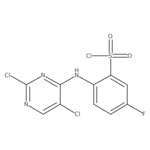 2-[(2,5-Dichloropyrimidin-4-yl)amino]-5-fluorobenzenesulfonyl chloride结构式