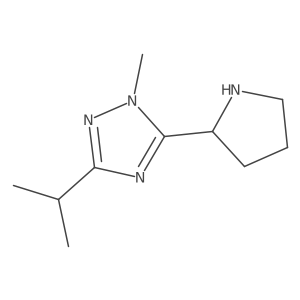 1-methyl-3-(propan-2-yl)-5-(pyrrolidin-2-yl)-1H-1,2,4-triazole Structure
