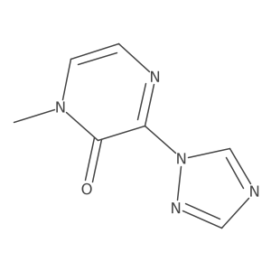 1-methyl-3-(1H-1,2,4-triazol-1-yl)-1,2-dihydropyrazin-2-one结构式