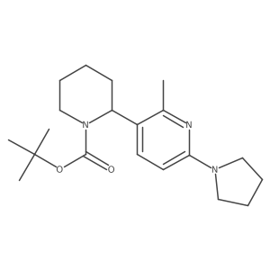 tert-butyl 2-(2-methyl-6-pyrrolidin-1-yl-3-pyridyl)piperidine-1-carboxylate Structure