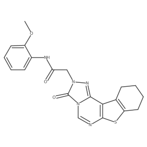 N-(2-methoxyphenyl)-2-{5-oxo-10-thia-3,4,6,8-tetraazatetracyclo[7.7.0.0^{2,6}.0^{11,16}]hexadeca-1(9),2,7,11(16)-tetraen-4-yl}acetamide结构式