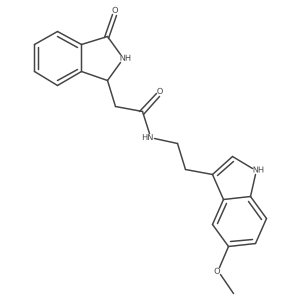 N-[2-(5-methoxy-1H-indol-3-yl)ethyl]-2-(3-oxo-2,3-dihydro-1H-isoindol-1-yl)acetamide Structure