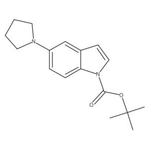 tert-butyl-5-(pyrrolidin-1-yl)-1H-indole-1-carboxylate Structure