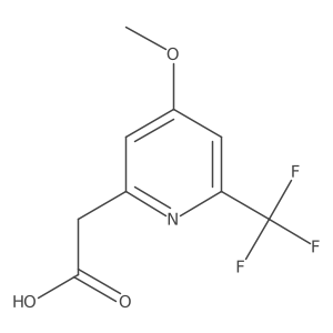 4-Methoxy-2-(trifluoromethyl)pyridine-6-acetic acid结构式