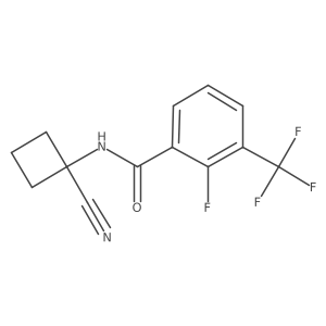 N-(1-Cyanocyclobutyl)-2-fluoro-3-(trifluoromethyl)benzamide结构式