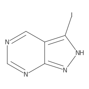 3-Iodo-1H-pyrazolo[3,4-d]pyrimidine结构式