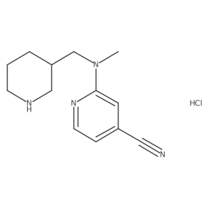 2-(Methyl(piperidin-3-ylmethyl)amino)isonicotinonitrile hydrochloride结构式