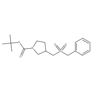 tert-Butyl 3-(((pyridin-2-ylmethyl)sulfonyl)methyl)pyrrolidine-1-carboxylate结构式