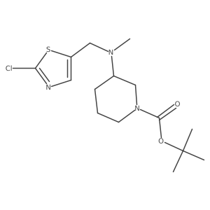 (S)-tert-butyl 3-(((2-chlorothiazol-5-yl)methyl)(methyl)amino)piperidine-1-carboxylate结构式