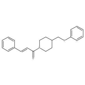 (E)-3-phenyl-1-(4-((pyridin-2-ylthio)methyl)piperidin-1-yl)prop-2-en-1-one Structure