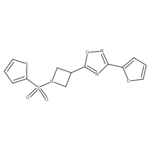 3-(Furan-2-yl)-5-(1-(thiophen-2-ylsulfonyl)azetidin-3-yl)-1,2,4-oxadiazole结构式