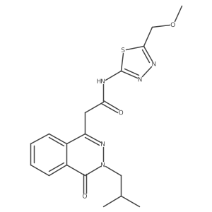 2-(3-isobutyl-4-oxo-3,4-dihydrophthalazin-1-yl)-N-(5-(methoxymethyl)-1,3,4-thiadiazol-2-yl)acetamide结构式
