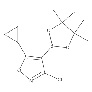 3-Chloro-5-cyclopropyl-4-(4,4,5,5-tetramethyl-1,3,2-dioxaborolan-2-yl)isoxazole结构式
