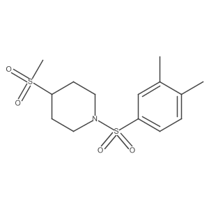 1-((3,4-Dimethylphenyl)sulfonyl)-4-(methylsulfonyl)piperidine Structure