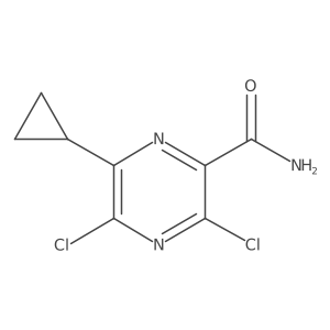 3,5-Dichloro-6-cyclopropyl-2-pyrazinecarboxamide Structure